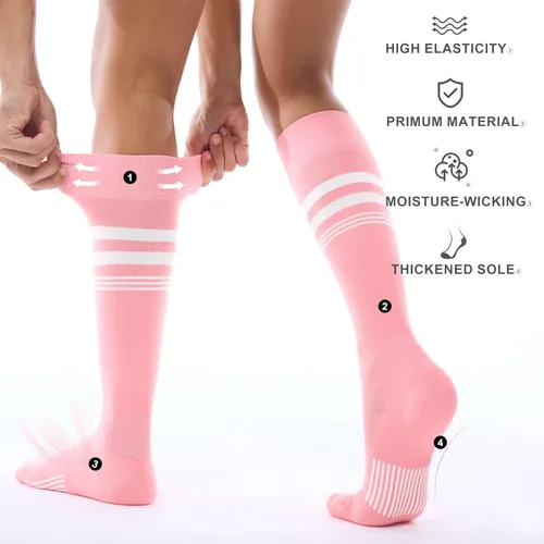 Vista 4 de CS CELERSPORT 23 pares de calcetines de fútbol y sóftbol para jóvenes, niños, hombres y mujeres, calcetines multideportivos