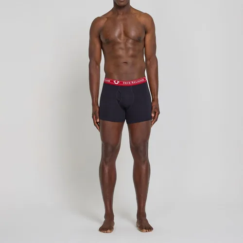 Vista 5 de True Religion Mens Boxer Briefs Cotton Stretch Underwear for Men Pack of 4 Negro
