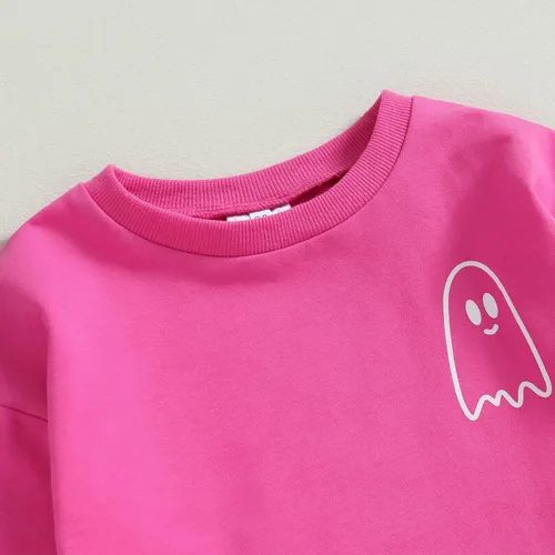 Vista 3 de Conjunto de sudadera de manga larga con diseño de trébol para el día de San Patricio, conjunto infantil