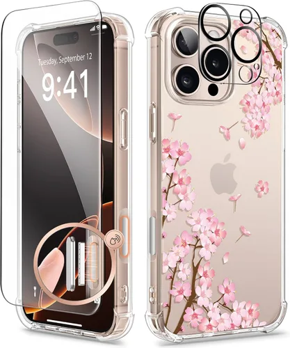 Vista 90 de GVIEWIN - Funda para iPhone 11 con protector de pantalla + protector de lente de cámara, cubierta protectora transparente suave de poliuretano