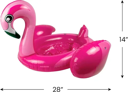 Vista 5 de Flotador inflable de flamenco rosa para piscina, 28 pulgadas