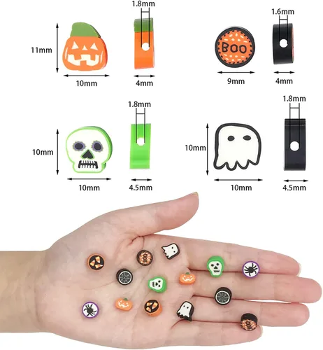Vista 57 de 100 piezas de cuentas de arcilla polimérica Heishi espaciadoras mixtas, suministros para hacer pulseras, pendientes, collares de bricolaje, Bandera