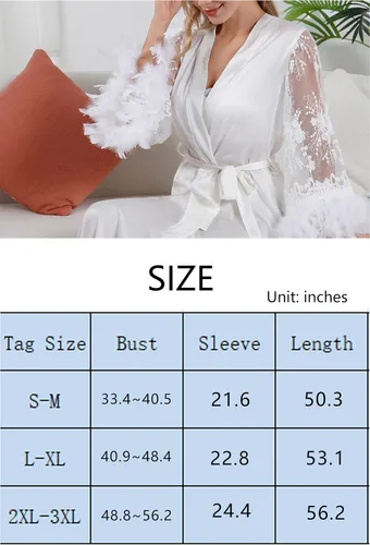 Vista 6 de Bata larga de tul de satén para mujer, sesión de fotos de maternidad, bata de baño tipo kimono