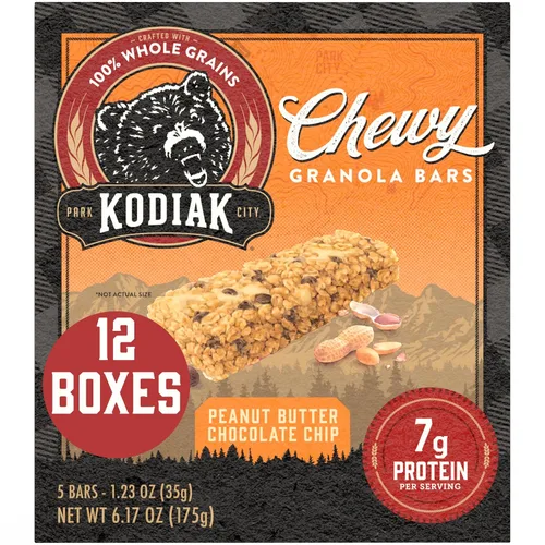 Vista 7 de Kodiak Cakes Barras masticables de granola, S'mores, altas proteínas, 100% granos integrales, 12 cajas con 5 barras cada una (60 barras en total)
