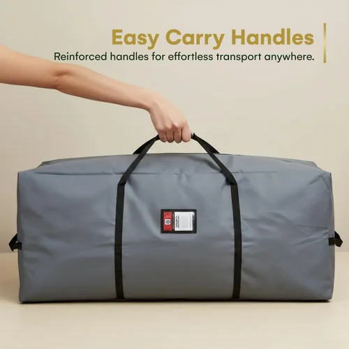 Vista 5 de HOLIDAY SPIRIT Bolsa de almacenamiento para árbol de Navidad, bolsa impermeable para árbol de Navidad con asas reforzadas duraderas y cremalleras