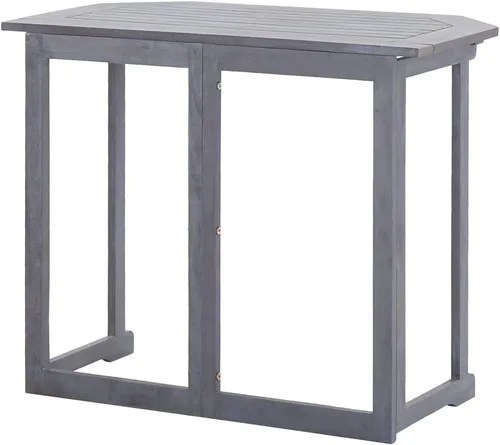 Vista 4 de Mesa plegable para balcón, mesa de patio, mesa auxiliar, mesa de comedor al aire libre, mesa de patio al aire libre, mesas de jardín