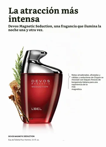 Vista 2 de DEVOS MAGNETIC SEDUCTION by L'Bel Cologne EAU DE TOILETTE Pour Homme fragancia 3.4 oz (3.4 onzas)