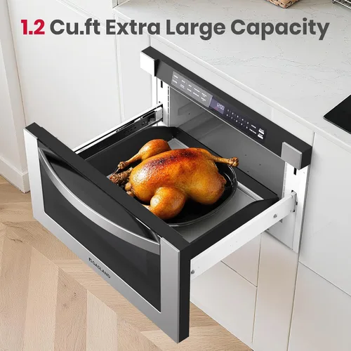 Vista 6 de GASLAND Cajón de microondas de 1.2 pies cúbicos de 24 pulgadas, microondas de cajón integrado de 1000W, microondas debajo del mostrador, microondas