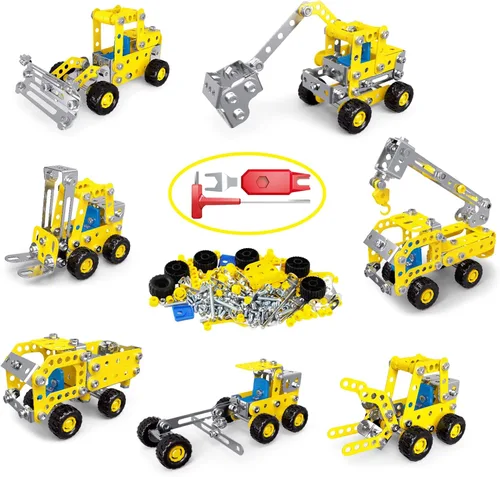 Vista 10 de Ferthor Fun Juguetes de Construcción STEM para Niños de 8-12 Años, Conjuntos Creativos Serie de Camiones de Bomberos Kit de Modelo, Juguetes