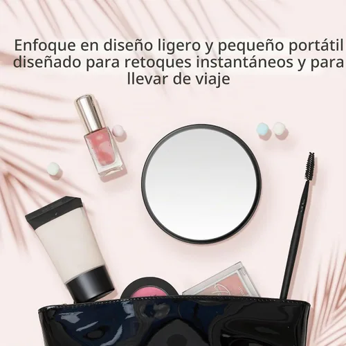 Vista 7 de MIYADIVA Espejo de aumento 20X, pequeño espejo de viaje con ventosa y pinzas, 3.5 pulgadas Negro-20x