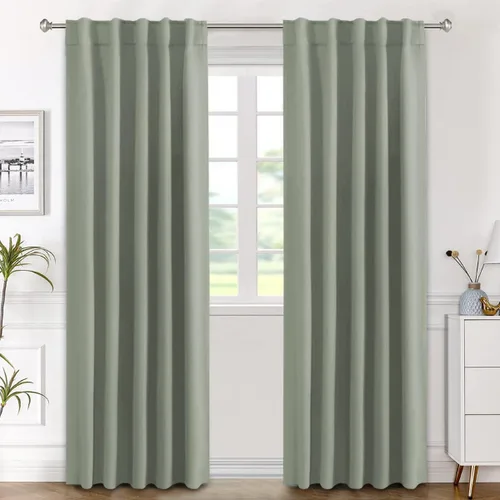 Vista 140 de H.VERSAILTEX Cortinas Opacas con Aislamiento Térmico, Paneles de Tratamiento de Ventanas que Oscurecen la Habitación, Cortinas Opacas para Sala