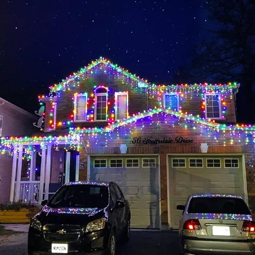 Vista 8 de Luces de Navidad de Carámbanos para Exteriores, 33 pies 400 Luces LED de Carámbanos para Exteriores, Luces Centelleantes Enchufables para Interiores