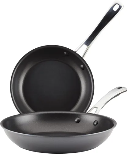 Vista 12 de Rachael Ray Cook + Create Sartén para Freír Anodizada Dura Antiadherente, 10 Pulgadas - Negro