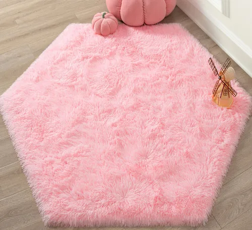 Vista 13 de Alfombra Redonda para Dormitorio, Alfombras de Área Circulares Suaves y Esponjosas de 4x4 pies para Cuarto de Niños y Niñas, Habitación Infantil