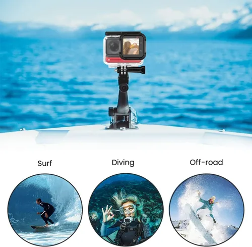 Vista 5 de Funda de buceo para cámara de acción Insta360 ONE RS 4K Edition, carcasa impermeable para buceo subacuático, 196.9 ft/196 pies con accesorio