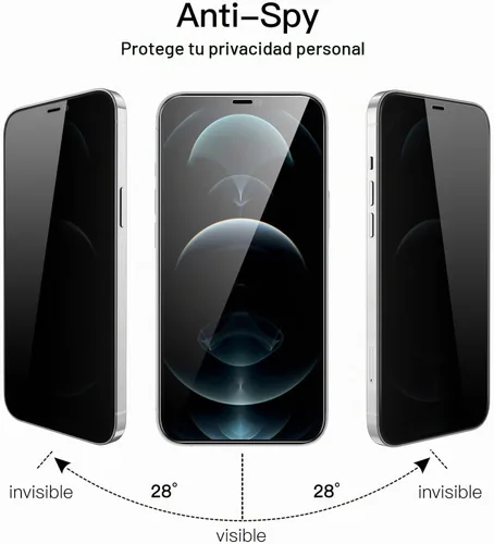 Vista 3 de JETech Protector de pantalla de privacidad para iPhone 12 Pro Max, paquete