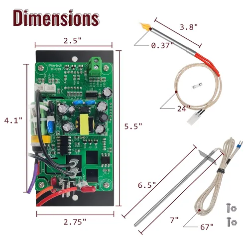 Vista 7 de Kit de controlador para Traeger BAC236, BAC365, BAC283, etc. (sin puertos de sonda de temperatura) - Compatible con Bronson 20, Pro 22/34, Texas