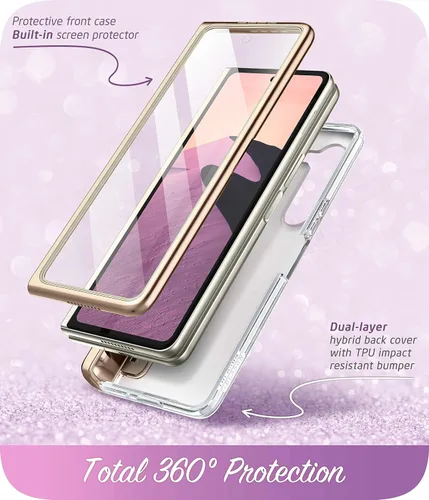 Vista 3 de i-Blason Cosmo - Funda para Samsung Galaxy Z Fold 5 con soporte para bolígrafo, protector de pantalla integrado, protección de bisagra, 3 fundas