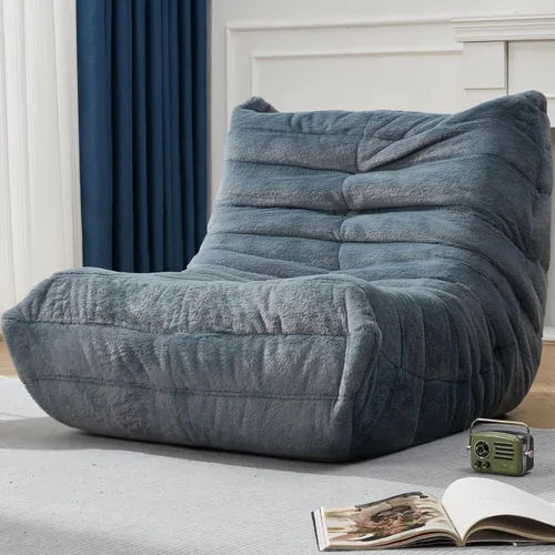 Vista 39 de Hobestluk Puf con espuma viscoelástica, tela de piel sintética ultrasuave, diseño ergonómico, puf pequeño, para sala de estar, dormitorio, sala