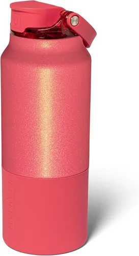 Vista 38 de BrüMate Rise - Botella de agua de 25 onzas con pajita de silicona cubierta 100 % a prueba de fugas, botella de agua de acero inoxidable aislada