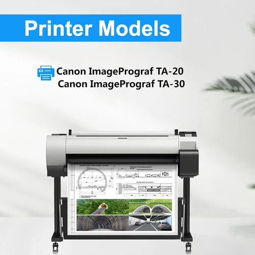 Vista 3 de LCL Cartucho de tinta de pigmento de repuesto compatible para Canon PFI030 PFI-030 PFI-030MBK PFI-030BK PFI-030C PFI-030M PFI-030Y para impresora