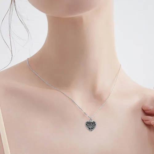 Vista 4 de SOULMEET Cremation Jewelry for Ashes, Sterling Silver Urn Necklace for Ashes Women Men, Cherish Memories Cremation Jewelry to Keep Someone Near to