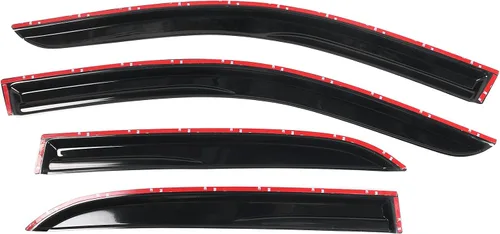 Vista 4 de IKON MOTORSPORTS Viseras de ventana compatibles con Honda Accord 2003-2007, deflectores de viento de ventana lateral externa JDM ahumados
