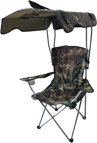 Vista 13 de Camping Folding Chair with Canopy Outdoor Portable Beach Canopy Outdoor Fishing Portable Sun Shade Folding Oxford Fabric Black 50 * 50 * 90/120CM