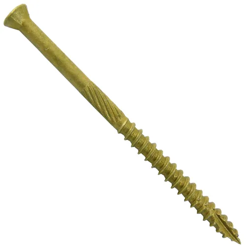 Vista 55 de Jake Sales Tornillo de madera multiusos con revestimiento de bronce de 1-5/8 pulgadas, cabeza torx/Star Drive Trim Head