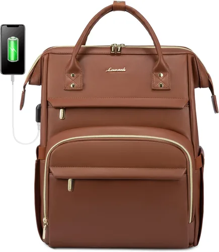Vista 8 de LOVEVOOK - Mochila para laptop para mujer, mochila de moda para mujer.., 15,6 pulg.