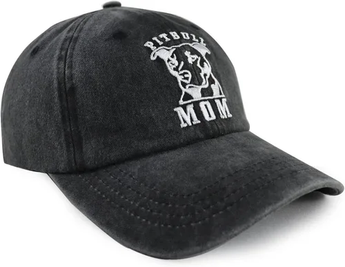 Vista 3 de Kamaple Proud Pitbull Mom Hipster - Gorra de béisbol ajustable para mujer, unisex