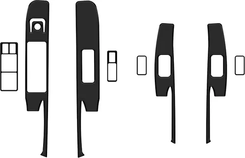 Vista 4 de Superposición de acento para interruptor de puerta, compatible con Frontier 2022-2025