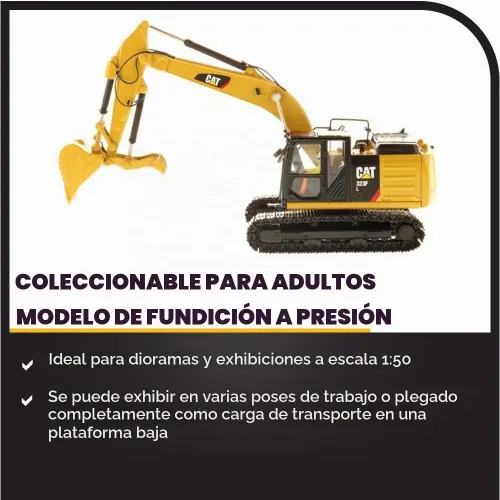 Vista 3 de Diecast Masters Excavadora hidráulica Caterpillar 323F L, Core Classics Series Camiones para gatos y equipo de construcción, coleccionable a escala