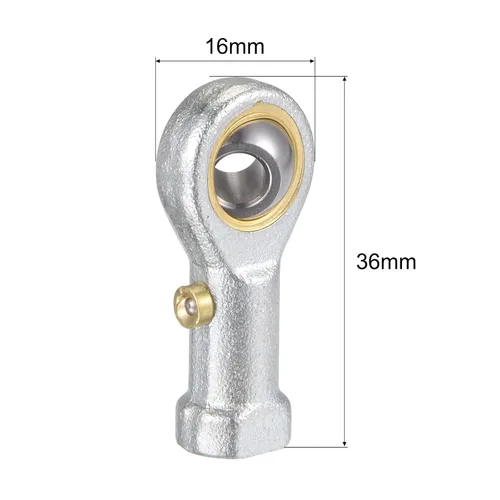 Vista 2 de uxcell 2 unids PHS5 Rodamiento de extremo de varilla esférico de 0.197 in de diámetro de junta autolubricada M5x0.8 Conector de rosca hembra de mano