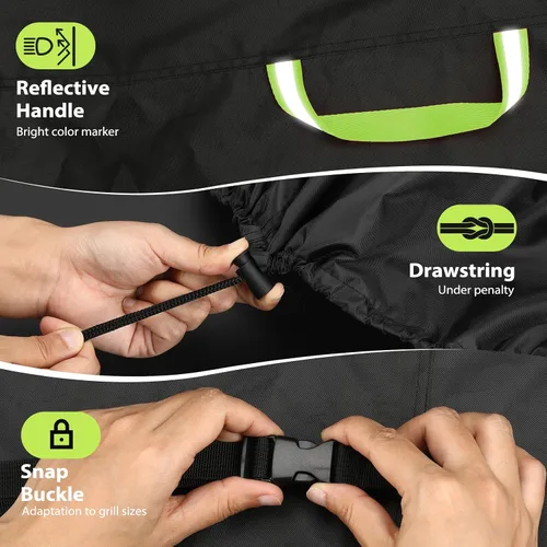 Vista 5 de TOPCROWN Funda para parrilla al aire libre, ajuste universal para parrilla de gas de barbacoa de 30 a 32 pulgadas, impermeable, anti-UV, tela Oxford