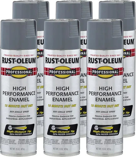 Vista 32 de Rust-Oleum 7515838 Pintura en aerosol de esmalte profesional de alto rendimiento, 14 onzas, aluminio
