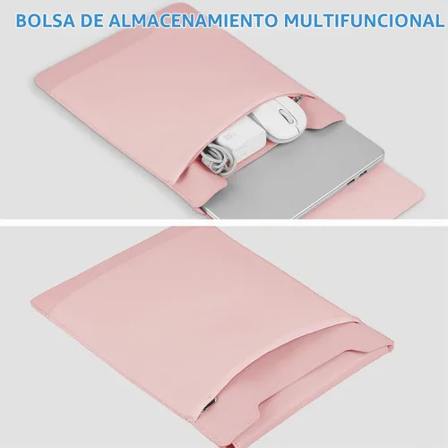 Vista 4 de HoYiXi Funda para laptop de 15 a 15.6 pulgadas, compatible con MacBook Pro de 16/15.4 pulgadas, MacBook Pro 15, Mac Air 15, funda impermeable suave