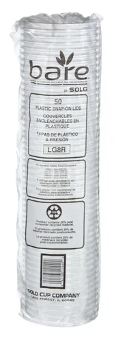 Vista 5 de Solo LG8R-0090 Tapa transparente para contenedor de plástico PET de 8-32 onzas (caja de 500)