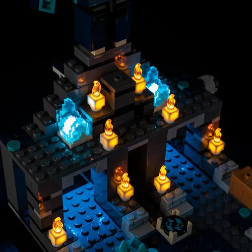 Vista 4 de Kyglaring Kit de luz compatible con Lego Minecraft The Deep Dark Battle Warden 21246 bloques de construcción, solo luces, juego de modelos