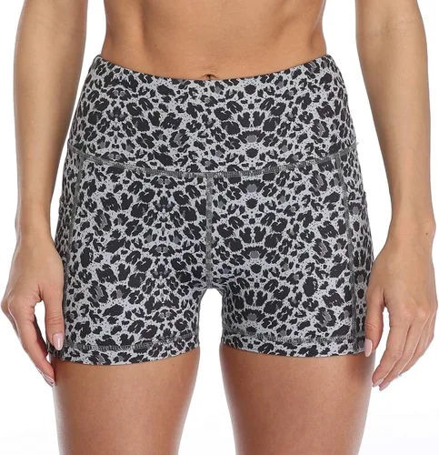 Vista 3 de Tienda Essentials Womens Workout Athletic Shorts Plus Size Print Gym Running Biker Shorts with Pockets