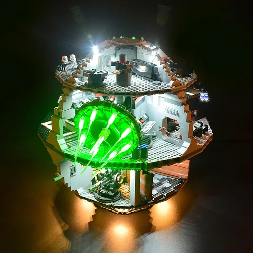 Vista 6 de GEAMENT Kit de luces LED compatible con LEGO Death Star - Juego de iluminación para 75159 y 10188 (juego de modelos no incluidos)