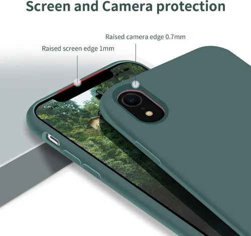 Vista 7 de OTOFLY Funda para iPhone XR, Protección contra Caídas de Grado Militar, Funda Protectora con Parachoques de Cuerpo Completo de Goma de Silicona