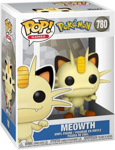 Vista 2 de POP Meowth Funko Pop Figura de vinilo (paquete con funda protectora compatible con Pop Box), multicolor, 3.75 pulgadas