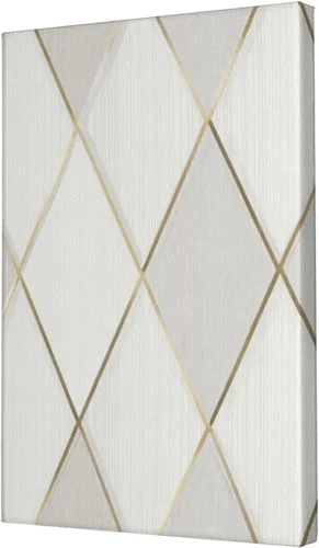 Vista 9 de Lienzo decorativo para pared, cuadros personalizados, perfil geométrico, marfil, dorado, cuadros de pared, arte moderno, lienzo enmarcado, póster