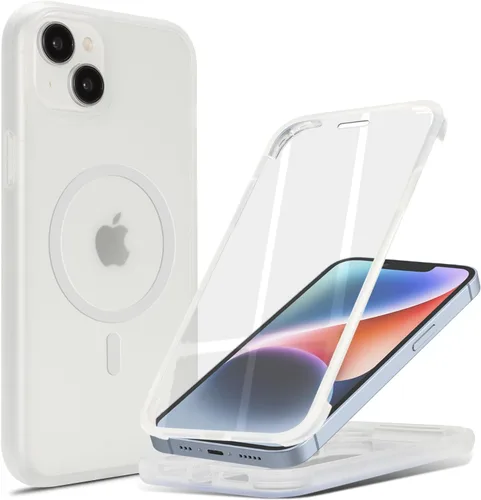 Vista 17 de Funda magnética para iPhone 12 mini con protector de pantalla integrado, compatible con MagSafe, para Apple 12 Mini, fundas de cuerpo completo