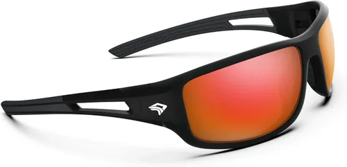 Vista 8 de TOREGE Gafas de sol polarizadas deportivas para hombres y mujeres montura EMS-TR90 para ciclismo correr conducir pescar senderismo TR31
