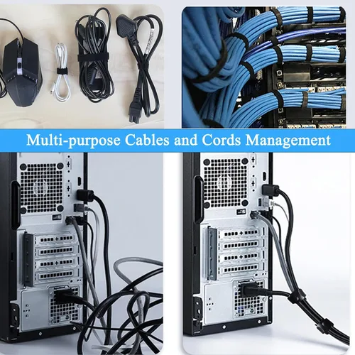 Vista 5 de 60 bridas mixtas para cables, 4 pulgadas + 6 pulgadas + 8 pulgadas, bridas de cable, correas de cable, organizador de cables, ajustable, resistente
