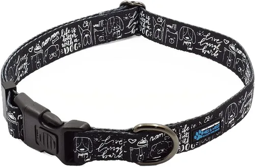 Vista 11 de Max and Neo NEO - Collar reflectante con hebilla de nailon para perro, donamos un collar a un rescate de perros por cada collar vendido (XS, negro)