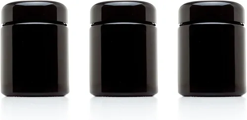 Vista 8 de Infinity Jars Tarro de rosca de vidrio ultravioleta negro alto de 1.7 fl oz (1.7 fl oz)