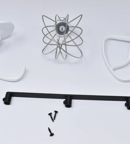 Vista 5 de Soporte organizador de mezclador de perfil delgado Compatible con todos los accesorios de mezclador de cocina Ahorro de espacio para gabinetes